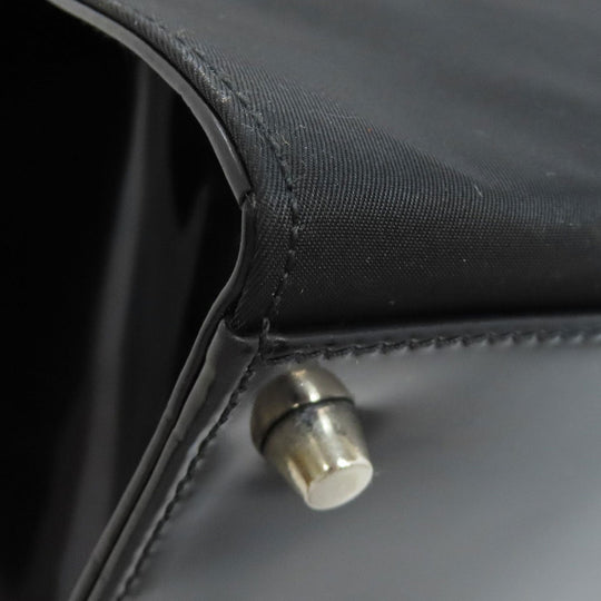 PRADA Handbag Nylon black logoMetal Women Used Authentic