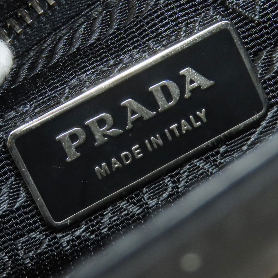 PRADA Handbag Nylon black logoMetal Women Used Authentic
