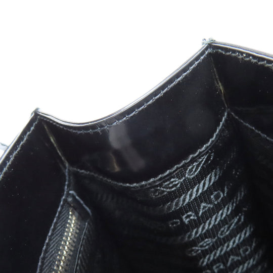 PRADA Handbag Nylon black logoMetal Women Used Authentic