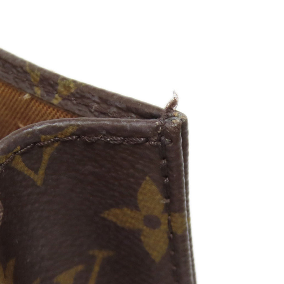 LOUIS VUITTON Handbag M69442 Monogram canvas Brown Petit Sac Plat Women Used Authentic