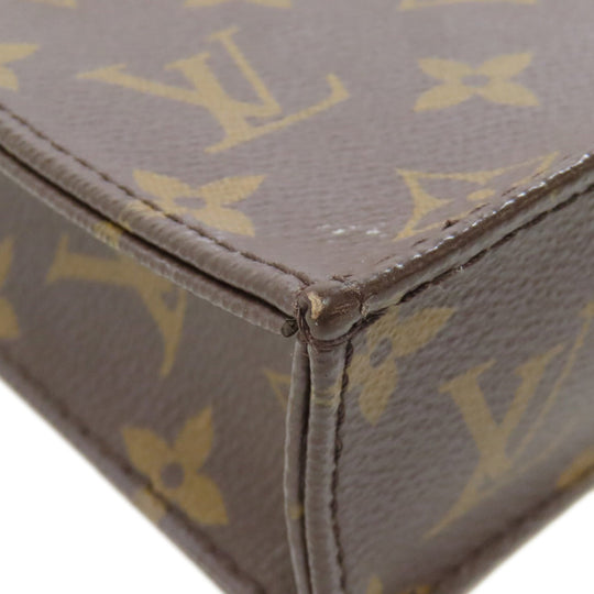 LOUIS VUITTON Handbag M69442 Monogram canvas Brown Petit Sac Plat Women Used Authentic