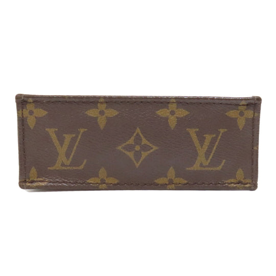 LOUIS VUITTON Handbag M69442 Monogram canvas Brown Petit Sac Plat Women Used Authentic