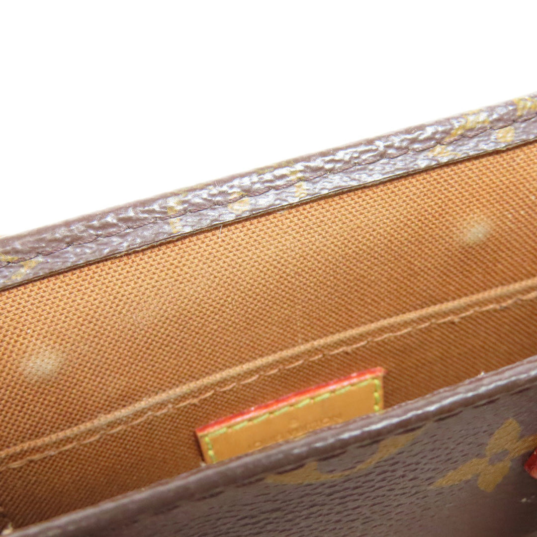 LOUIS VUITTON Handbag M69442 Monogram canvas Brown Petit Sac Plat Women Used Authentic