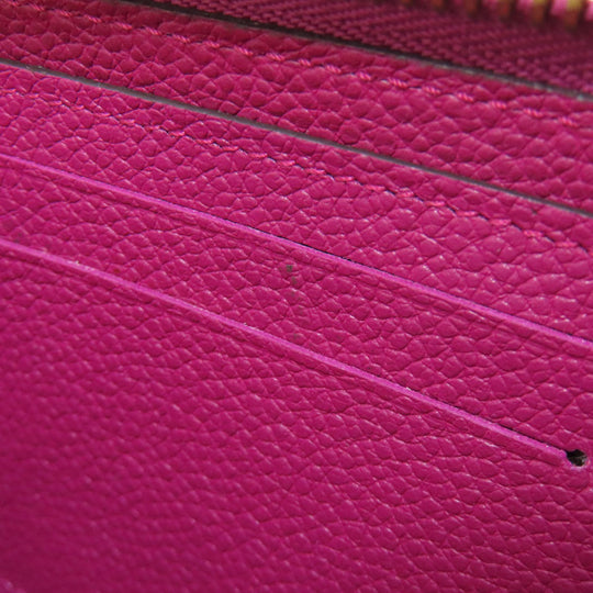 LOUIS VUITTON Long Wallet Purse M61701 Ann Platt purple Portefeuille Clemence Women Used Authentic