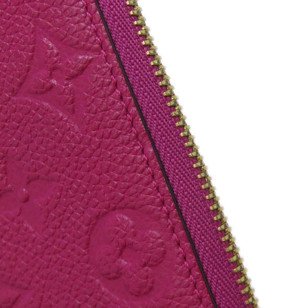 LOUIS VUITTON Long Wallet Purse M61701 Ann Platt purple Portefeuille Clemence Women Used Authentic