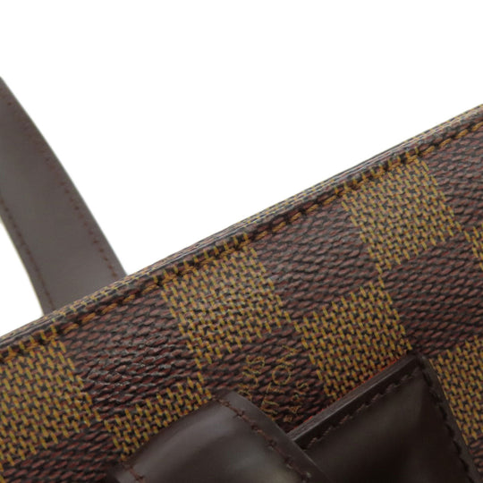 LOUIS VUITTON Tote Bag N51123 Damier canvas Brown Parioli PM Women Used Authentic