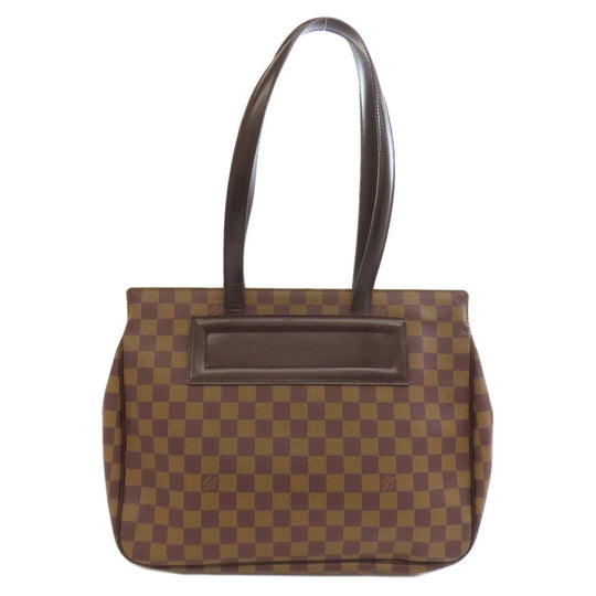 LOUIS VUITTON Tote Bag N51123 Damier canvas Brown Parioli PM Women Used Authentic