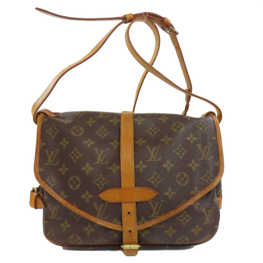 LOUIS VUITTON Shoulder Bag M42256 Monogram canvas Brown Saumur M Women Used Authentic