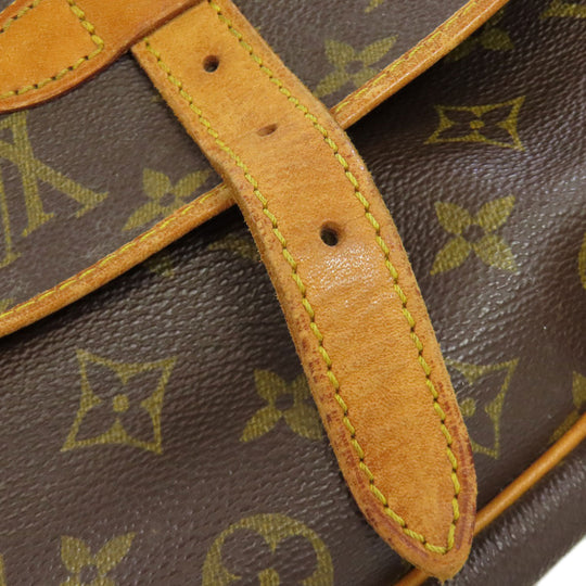 LOUIS VUITTON Shoulder Bag M42256 Monogram canvas Brown Saumur M Women Used Authentic