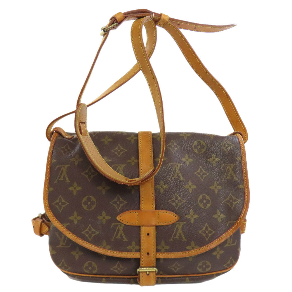 LOUIS VUITTON Shoulder Bag M42256 Monogram canvas Brown Saumur M Women Used Authentic