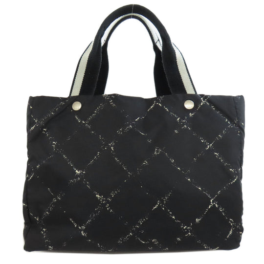 CHANEL Tote Bag Nylon black Travel line MM Women Used Authentic