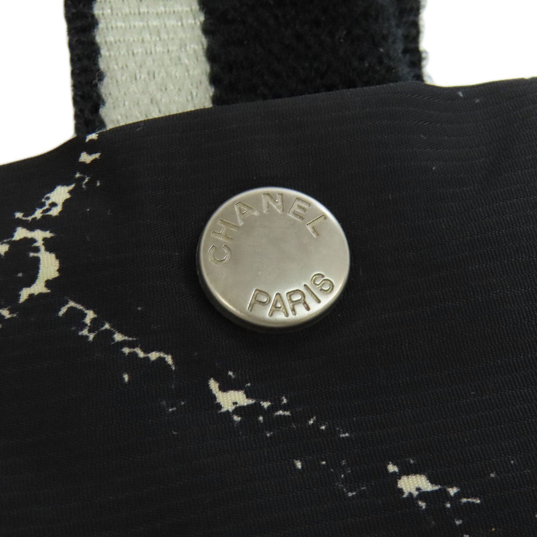CHANEL Tote Bag Nylon black Travel line MM Women Used Authentic