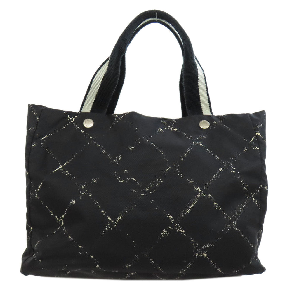 CHANEL Tote Bag Nylon black Travel line MM Women Used Authentic