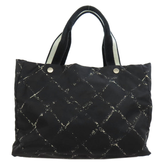 CHANEL Tote Bag Nylon black Travel line MM Women Used Authentic