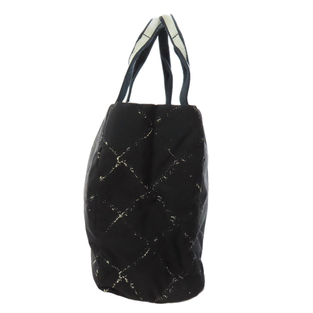 CHANEL Tote Bag Nylon black Travel line MM Women Used Authentic