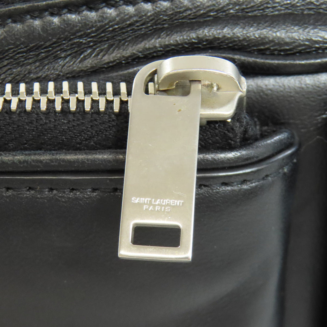 SAINT LAURENT Shoulder Bag leather Brown Embossing