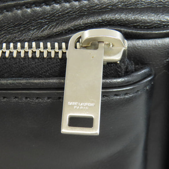 SAINT LAURENT Shoulder Bag leather Brown Embossing