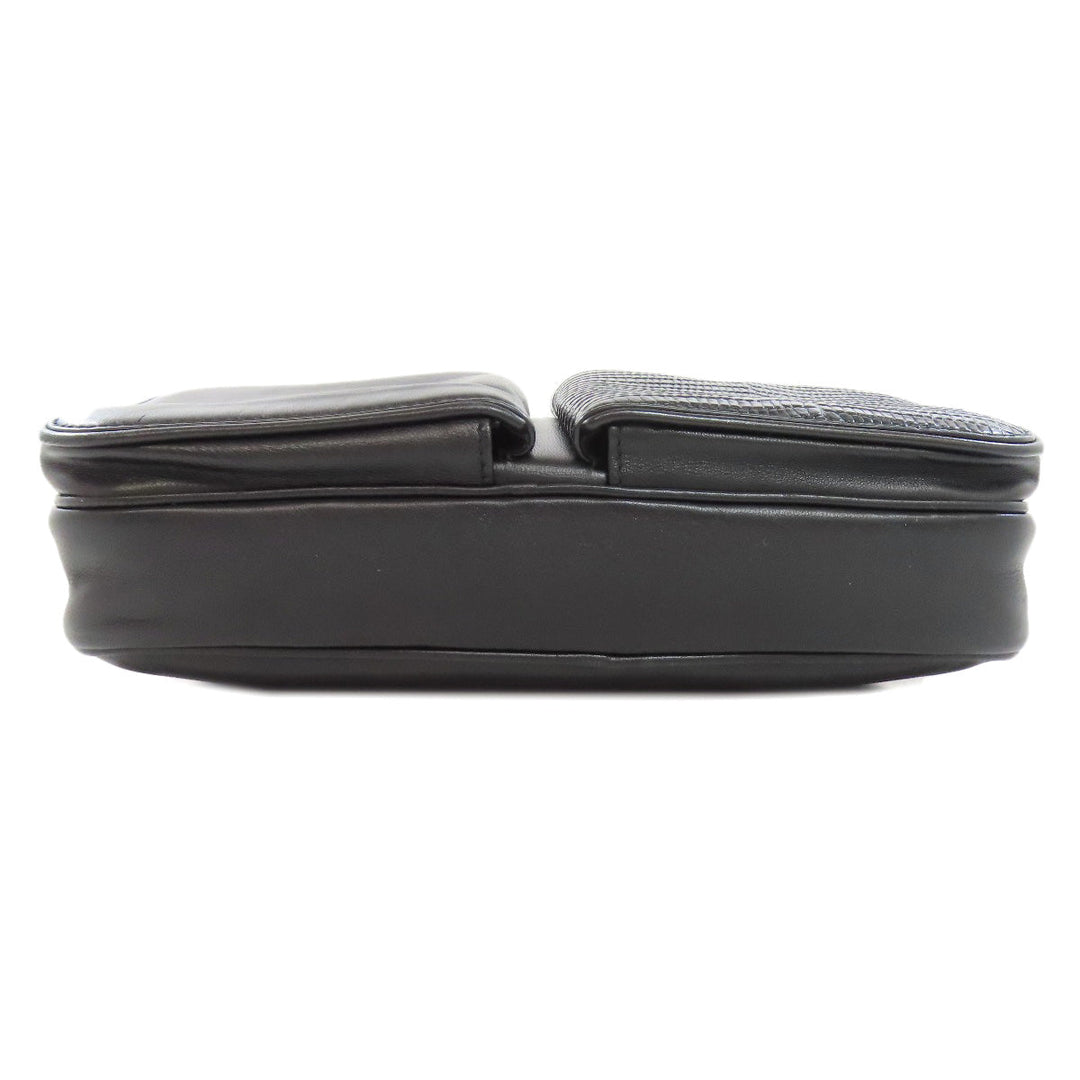 SAINT LAURENT Shoulder Bag leather Brown Embossing
