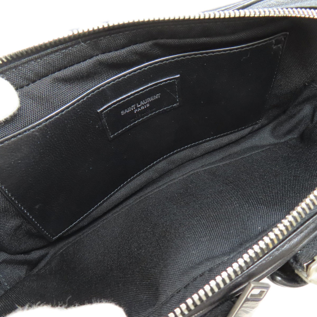 SAINT LAURENT Shoulder Bag leather Brown Embossing
