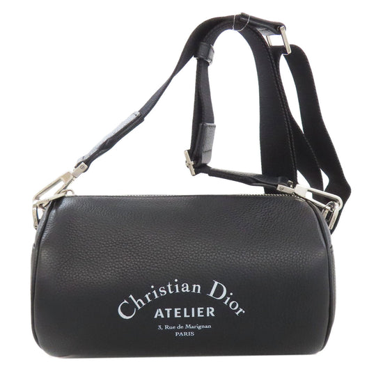 Christian Dior Shoulder Bag Calfskin black Atelier Roller Women Used Authentic