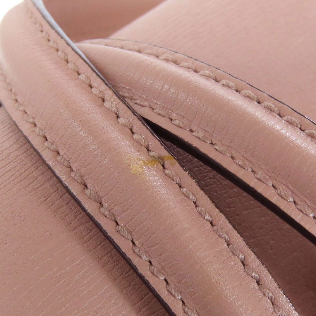 GUCCI Tote Bag 338989 leather pink Bamboo Women Used Authentic