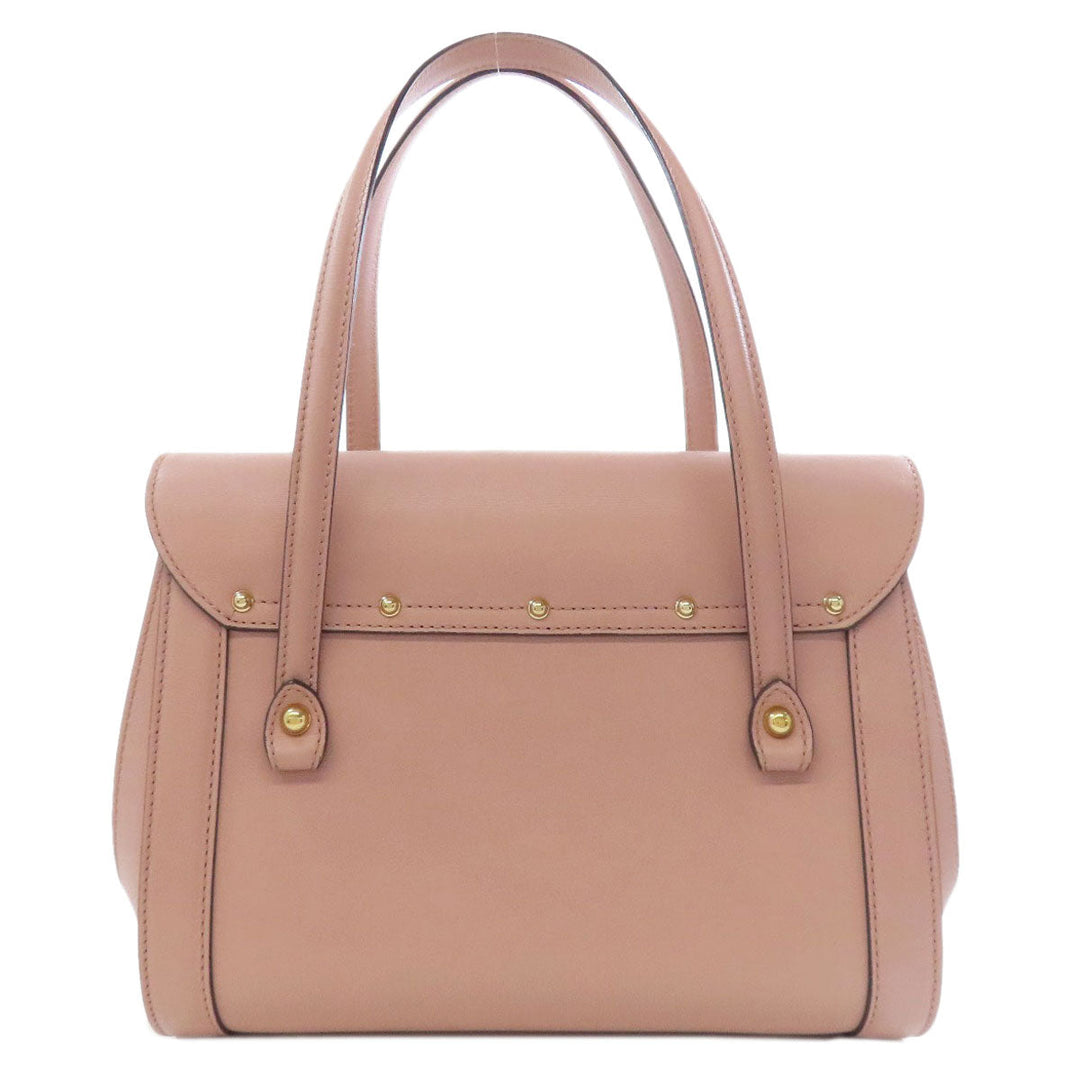 GUCCI Tote Bag 338989 leather pink Bamboo Women Used Authentic