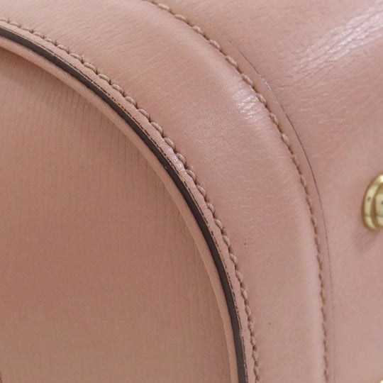 GUCCI Tote Bag 338989 leather pink Bamboo Women Used Authentic