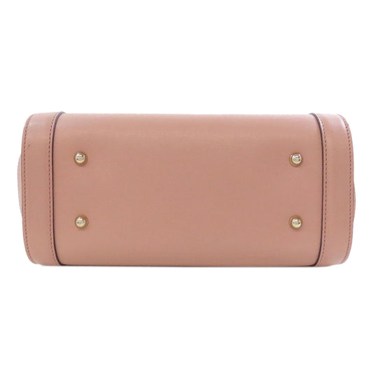 GUCCI Tote Bag 338989 leather pink Bamboo Women Used Authentic