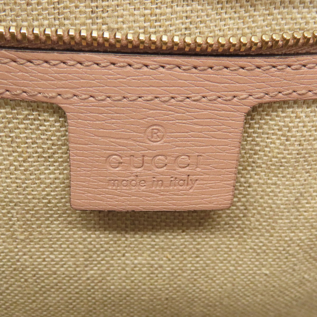 GUCCI Tote Bag 338989 leather pink Bamboo Women Used Authentic