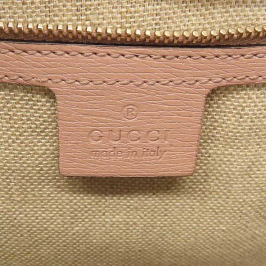 GUCCI Tote Bag 338989 leather pink Bamboo Women Used Authentic