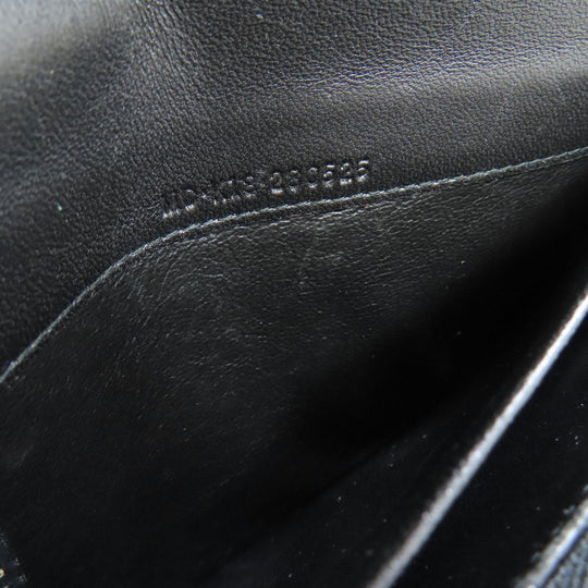 BVLGARI Long Wallet Purse leather black Bulgari Bulgari