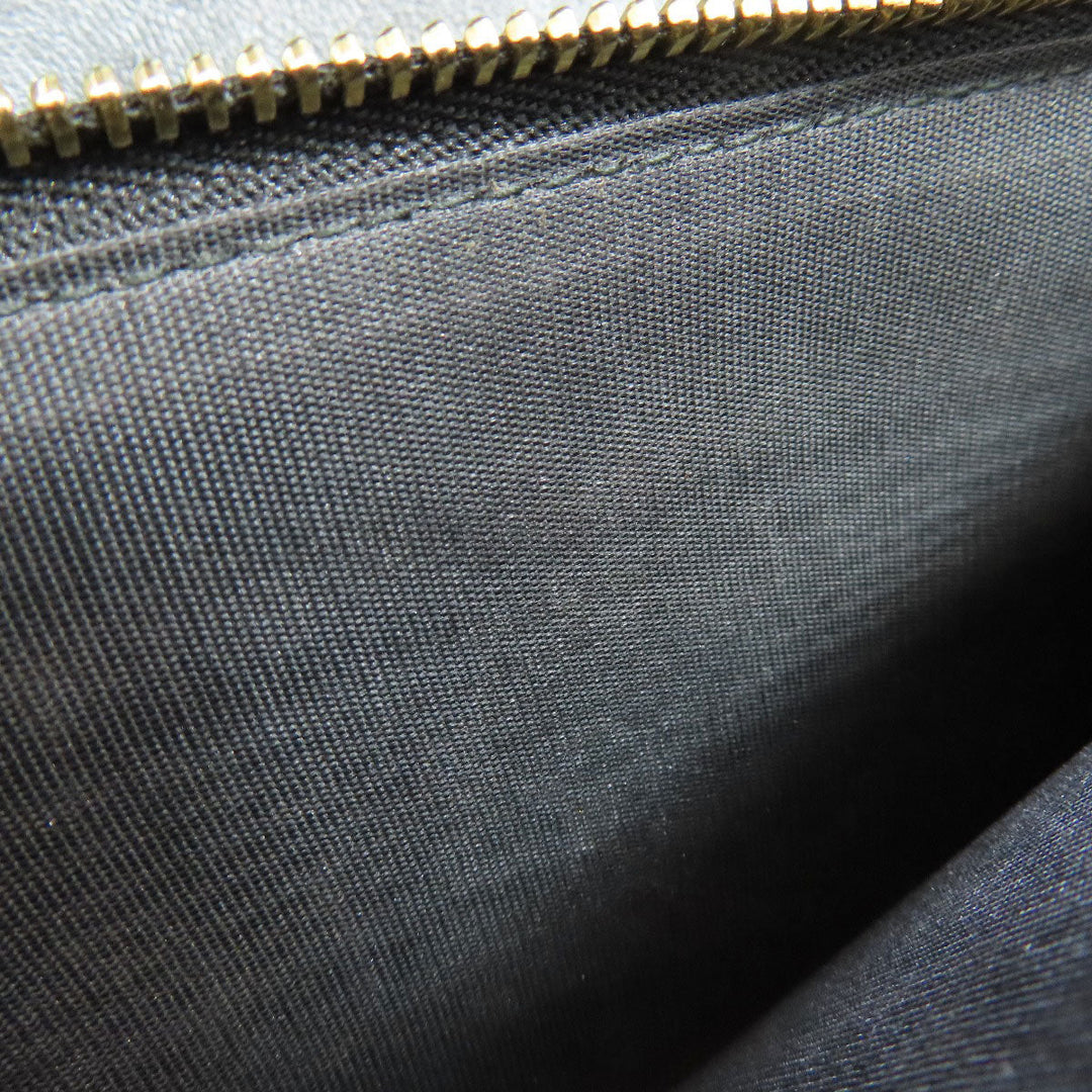 BVLGARI Long Wallet Purse leather black Bulgari Bulgari