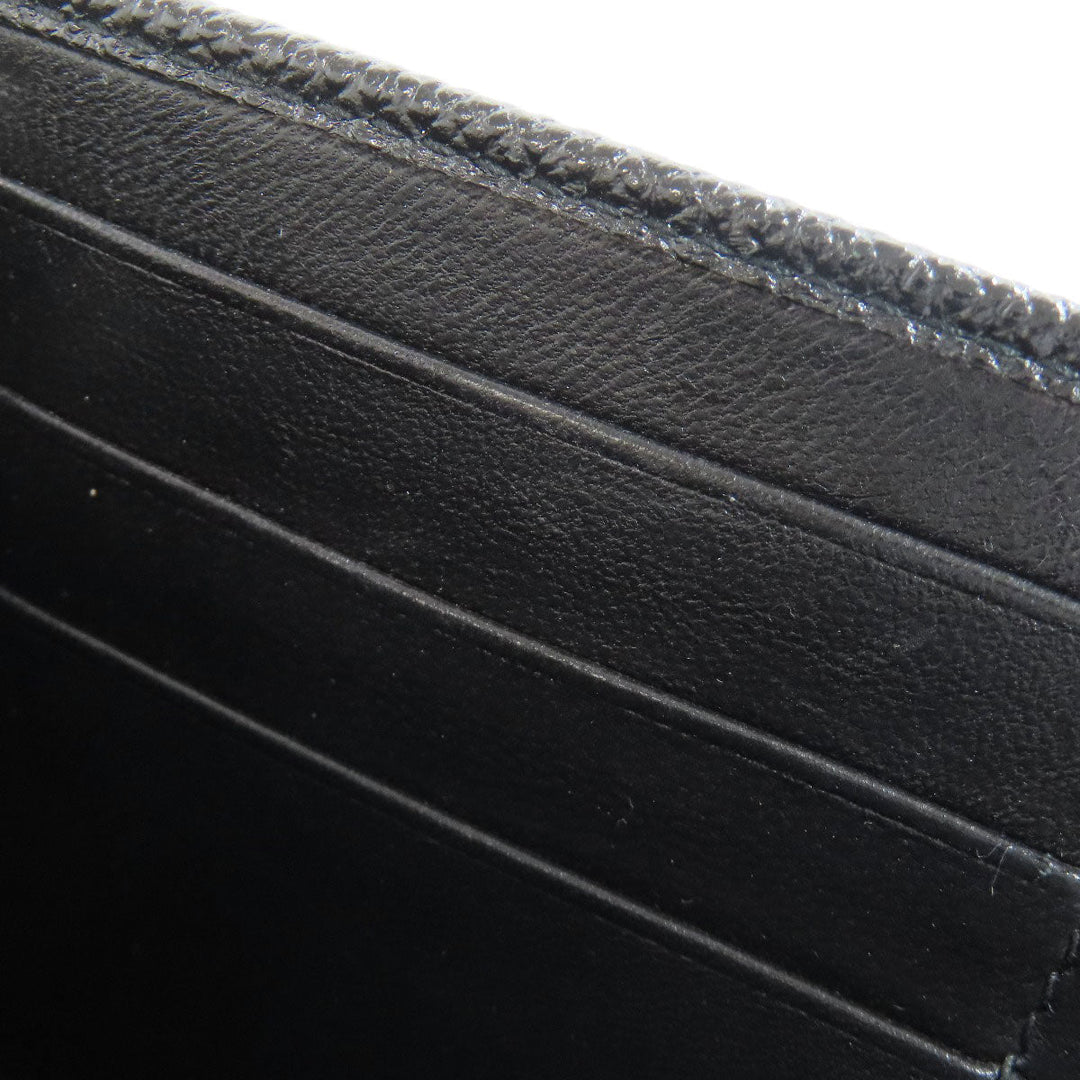 BVLGARI Long Wallet Purse leather black Bulgari Bulgari