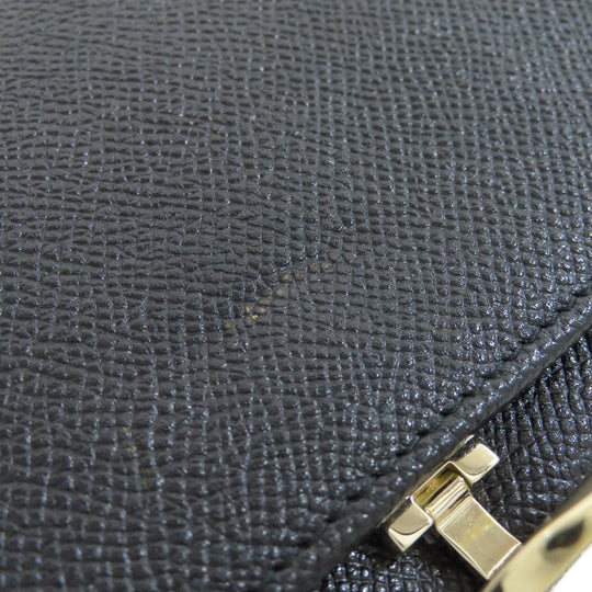 BVLGARI Long Wallet Purse leather black Bulgari Bulgari