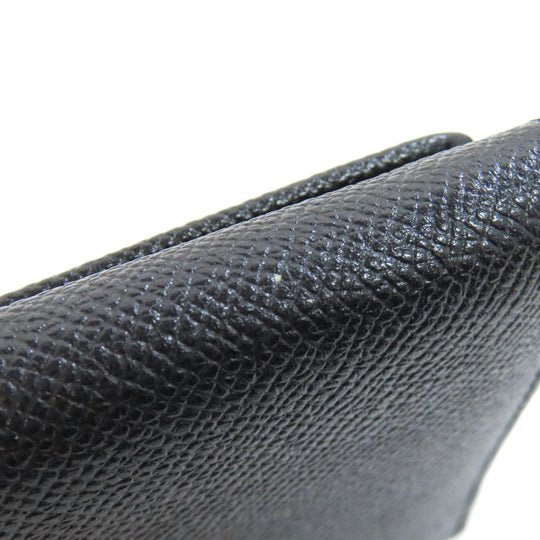 BVLGARI Long Wallet Purse leather black Bulgari Bulgari