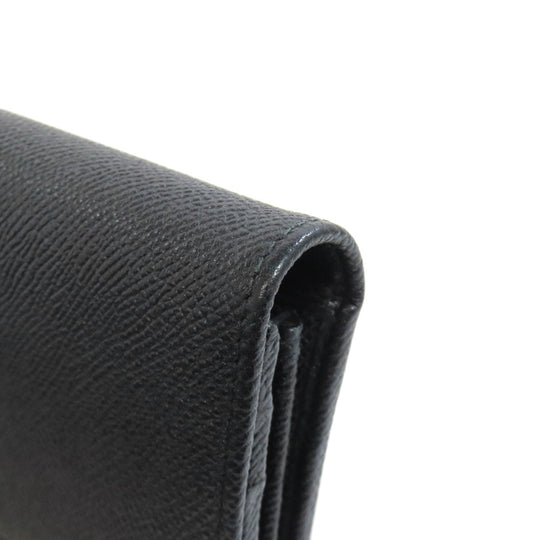 BVLGARI Long Wallet Purse leather black Bulgari Bulgari