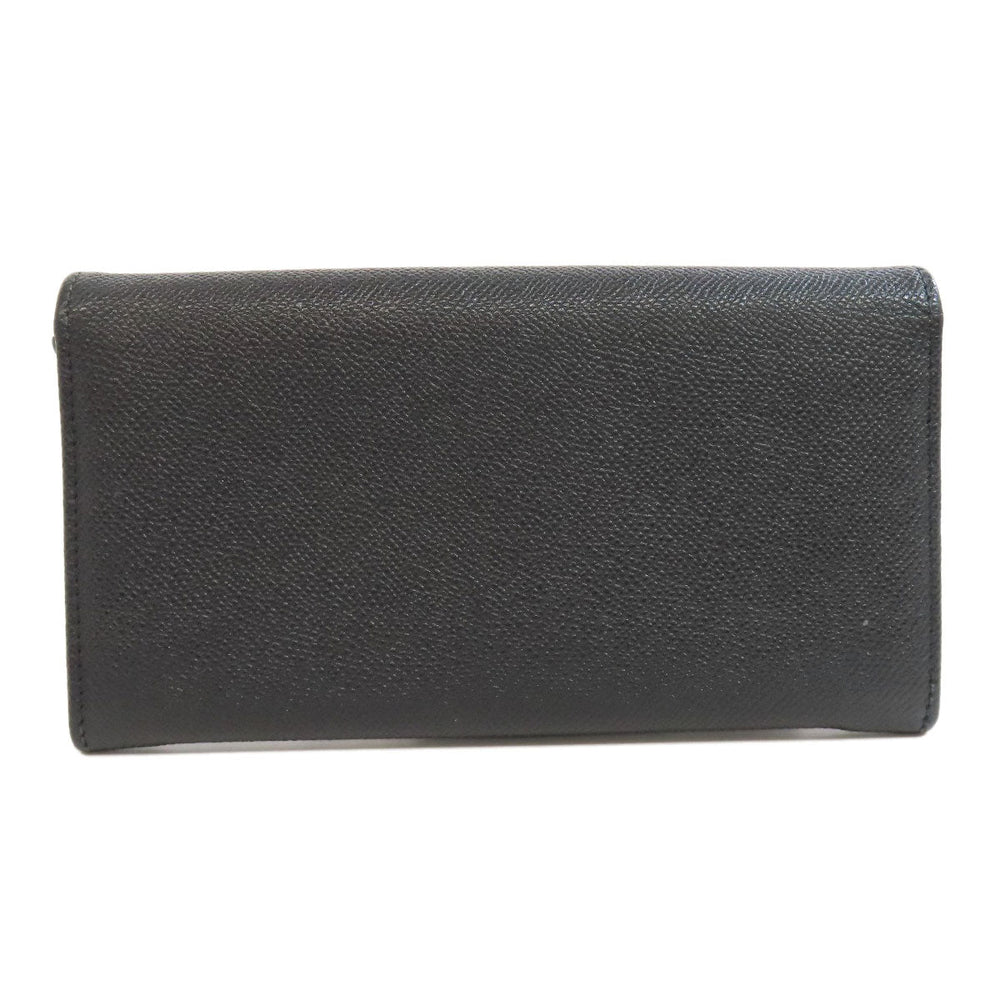 BVLGARI Long Wallet Purse leather black Bulgari Bulgari