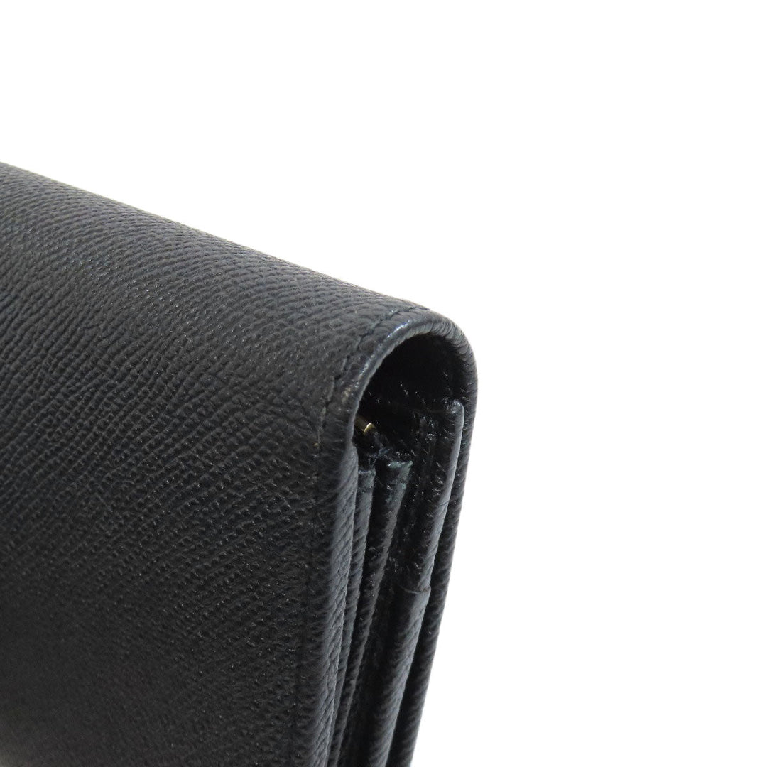 BVLGARI Long Wallet Purse leather black Bulgari Bulgari