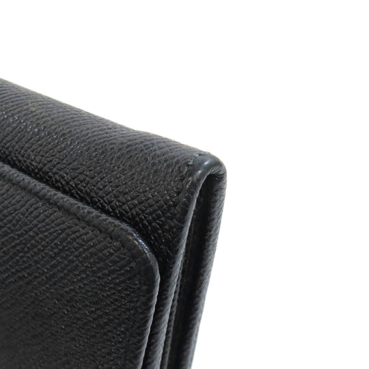 BVLGARI Long Wallet Purse leather black Bulgari Bulgari