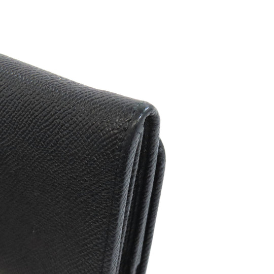 BVLGARI Long Wallet Purse leather black Bulgari Bulgari