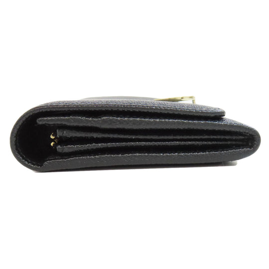 BVLGARI Long Wallet Purse leather black Bulgari Bulgari