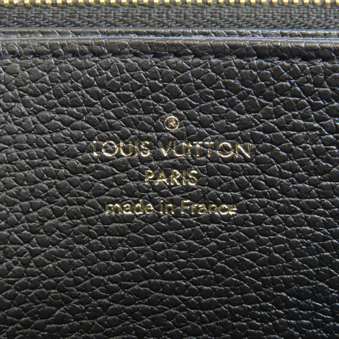 LOUIS VUITTON Long Wallet Purse M80481 Ann Platt black Zippy wallet bicolor Women(Unisex) Used Authentic