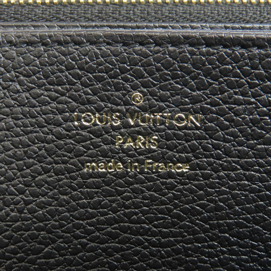 LOUIS VUITTON Long Wallet Purse M80481 Ann Platt black Zippy wallet bicolor Women(Unisex) Used Authentic