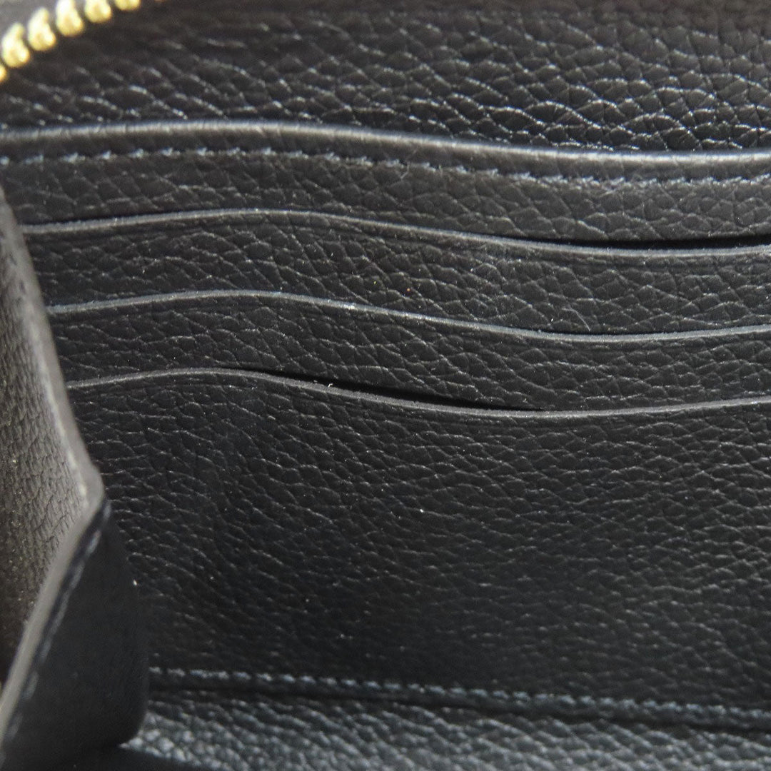 LOUIS VUITTON Long Wallet Purse M80481 Ann Platt black Zippy wallet bicolor Women(Unisex) Used Authentic