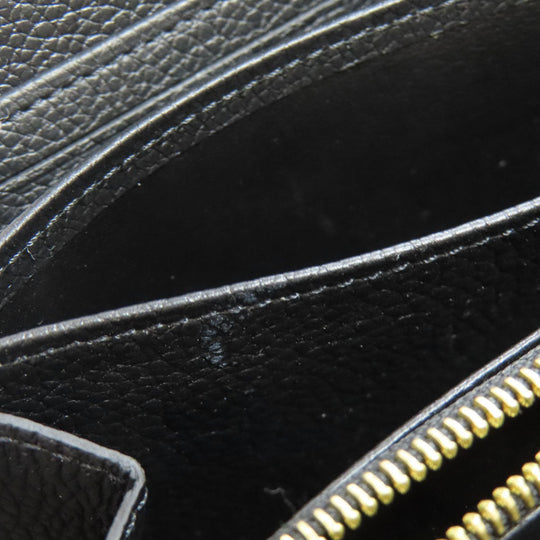 LOUIS VUITTON Long Wallet Purse M80481 Ann Platt black Zippy wallet bicolor Women(Unisex) Used Authentic