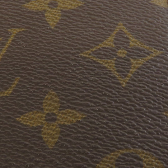 LOUIS VUITTON Long Wallet Purse M60744 Monogram canvas Brown Portefeuille Clemence mens(Unisex) Used Authentic