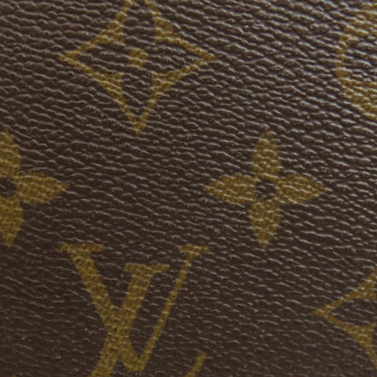 LOUIS VUITTON Long Wallet Purse M60744 Monogram canvas Brown Portefeuille Clemence mens(Unisex) Used Authentic