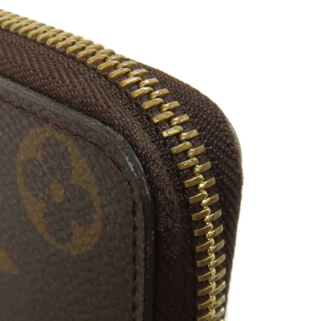 LOUIS VUITTON Long Wallet Purse M60744 Monogram canvas Brown Portefeuille Clemence mens(Unisex) Used Authentic