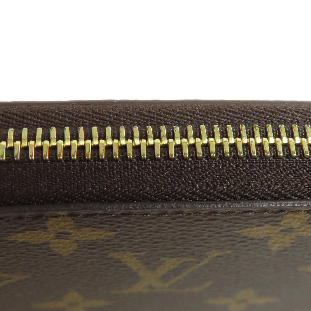 LOUIS VUITTON Long Wallet Purse M42616 Monogram canvas Brown Zippy wallet Women(Unisex) Used Authentic