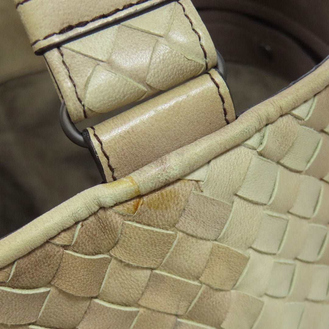 BOTTEGAVENETA Handbag leather Brown INTRECCIATO Women Used Authentic
